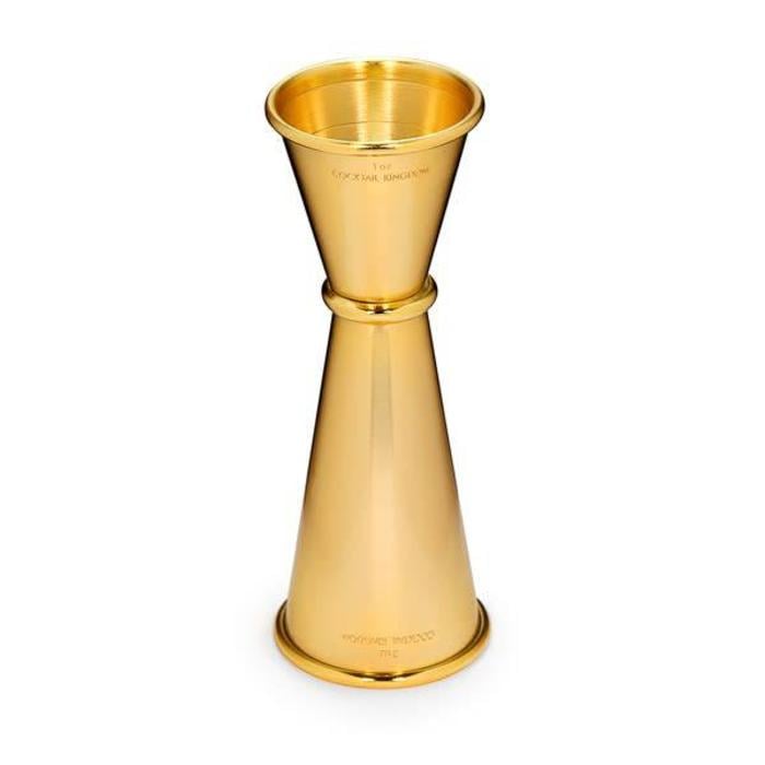 Japanese-Style Jigger, Gold Plated 1oz x 2oz