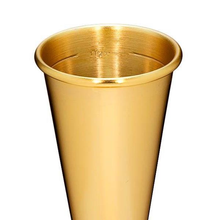 Japanese-Style Jigger, Gold Plated 1oz x 2oz