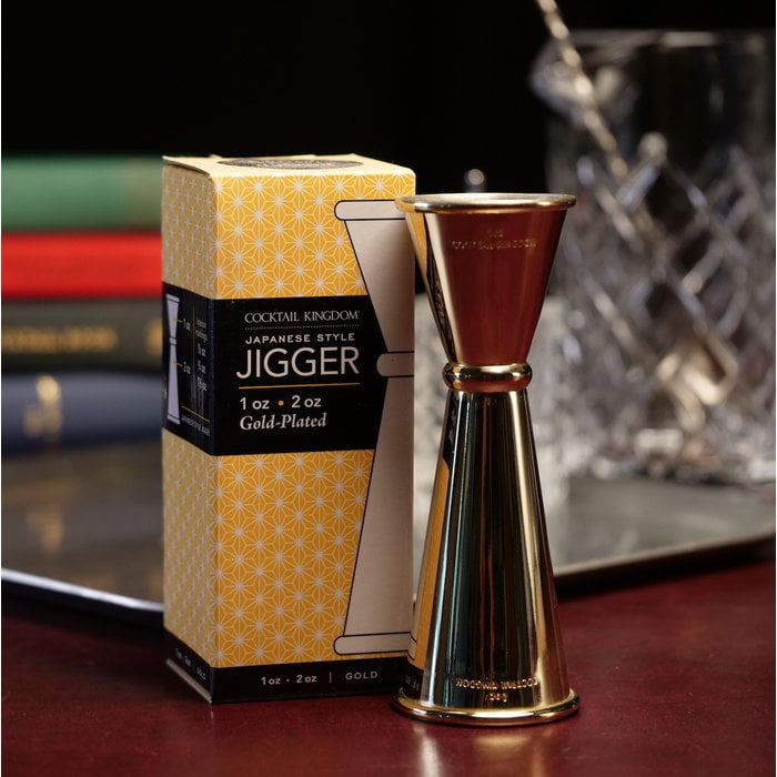 Cocktail Kingdom Japanese-Style Jigger, Gold Plated 1oz x 2oz