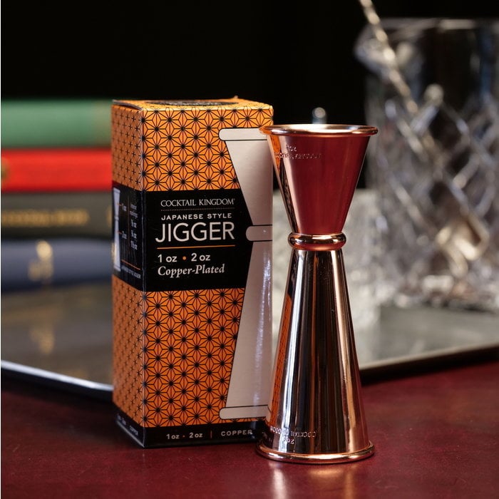 Cocktail Kingdom Japanese-Style Jigger, 1oz x 2oz Copper-Plated