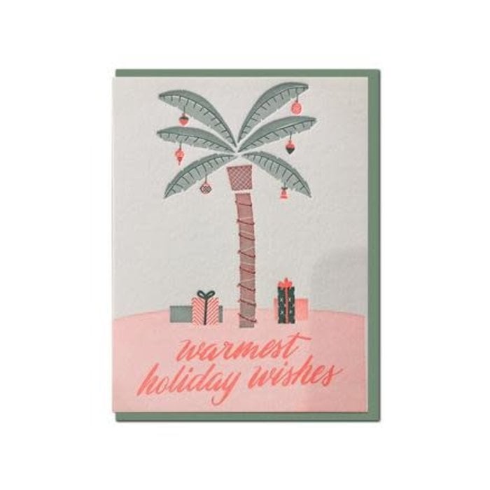 Violet Press "Warmest Wishes" Letterpress Greeting Card