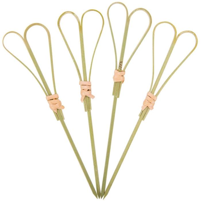 4.5" Heart Looped Bamboo Picks, 100 count