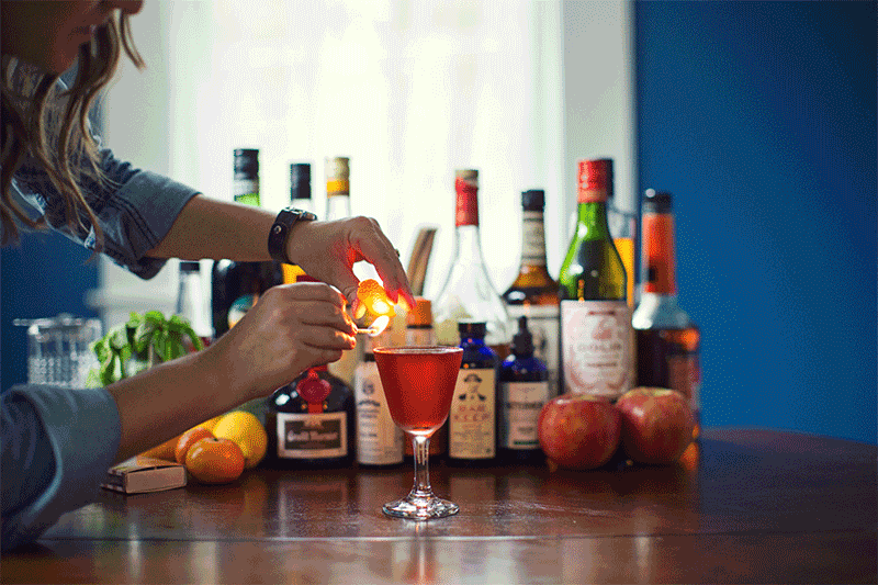 flamed citrus zest